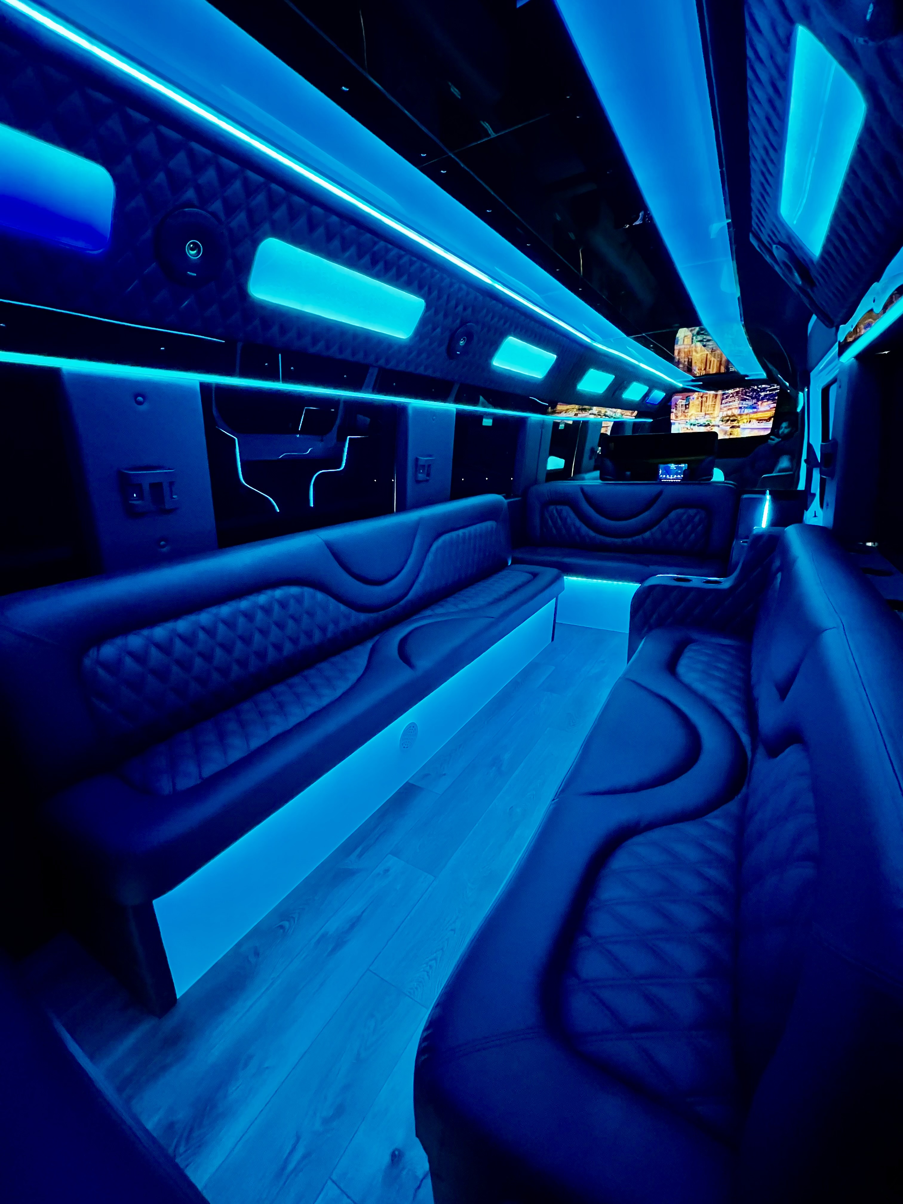 Luxury limousine interior